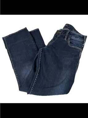 Y2K Vintage Silver Jeans Women’s Size 27 Santorini Crop Denim Dark Wash #2509